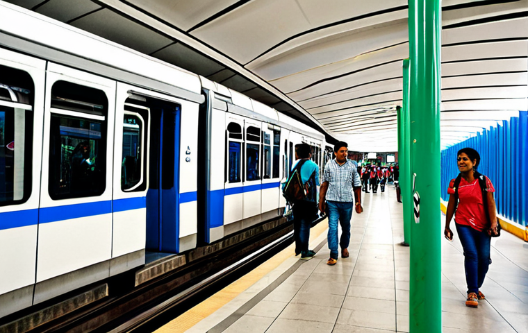 콜롬비아 대중교통 이용법 - Bogotá Bus System**

"A vibrant scene inside a TransMilenio bus in Bogotá, Colombia. Passengers are ...