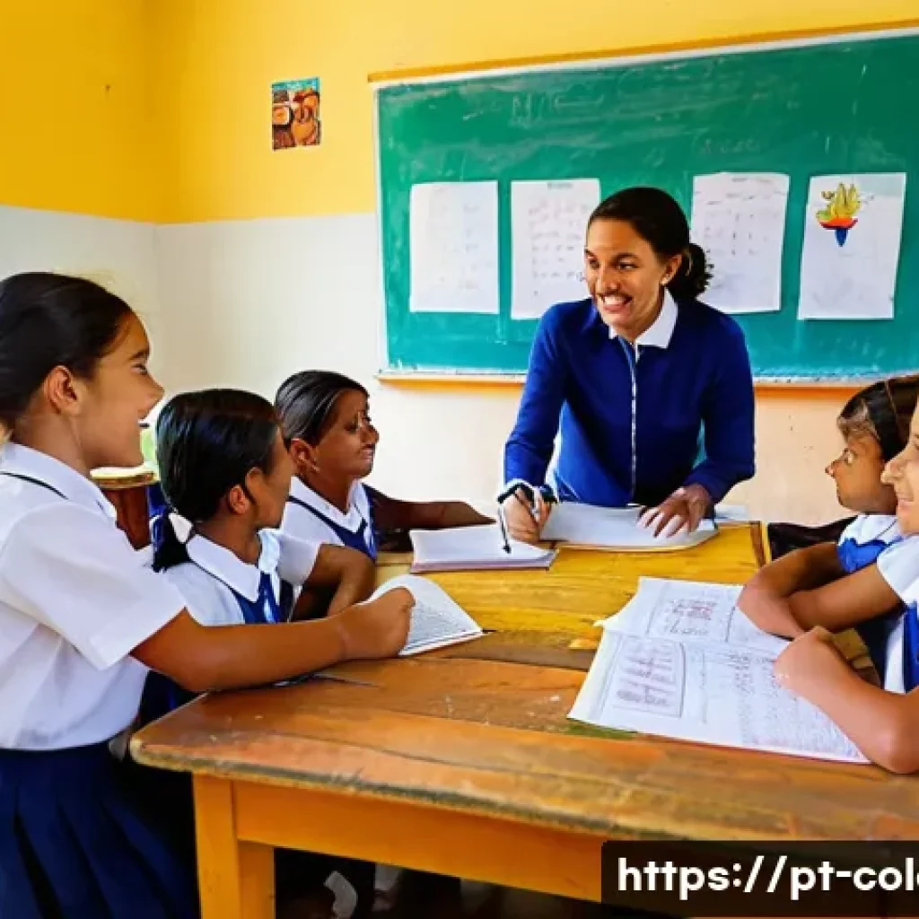 콜롬비아에서의 교육제도 - **Prompt 1: Rural Colombian School Life**
"A vibrant and bustling scene inside a rural Colombian...