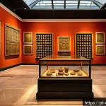 Home 18 콜롬비아 국립 박물관 탐방 - A detailed museum interior scene showcasing the National Museum of Colombia’s indigenous artifacts e...
